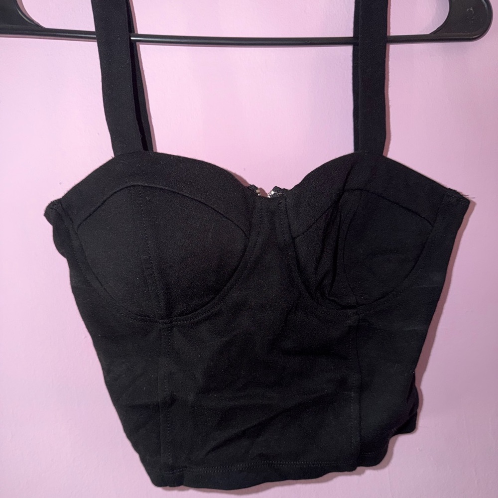 Women's Black Bustier Top